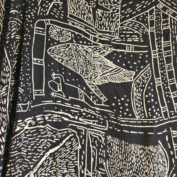 New options by Kate Geddes, womens size‎ L, tunic blouse,  black and tan - Picture 7 of 10